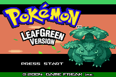 Pokemon Leaf Green 3 in 1 Title Screen